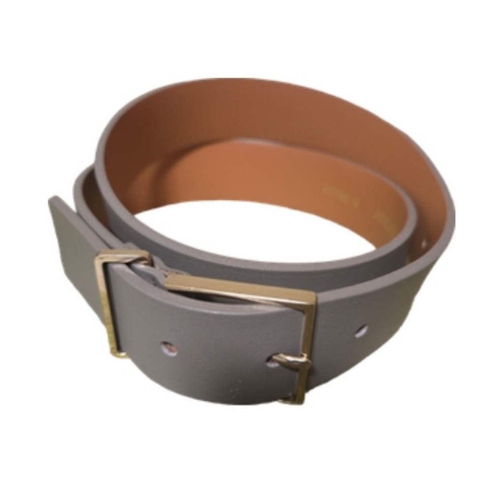 Maison Boinet Cowhide Leather Grey Belt Size 70/28